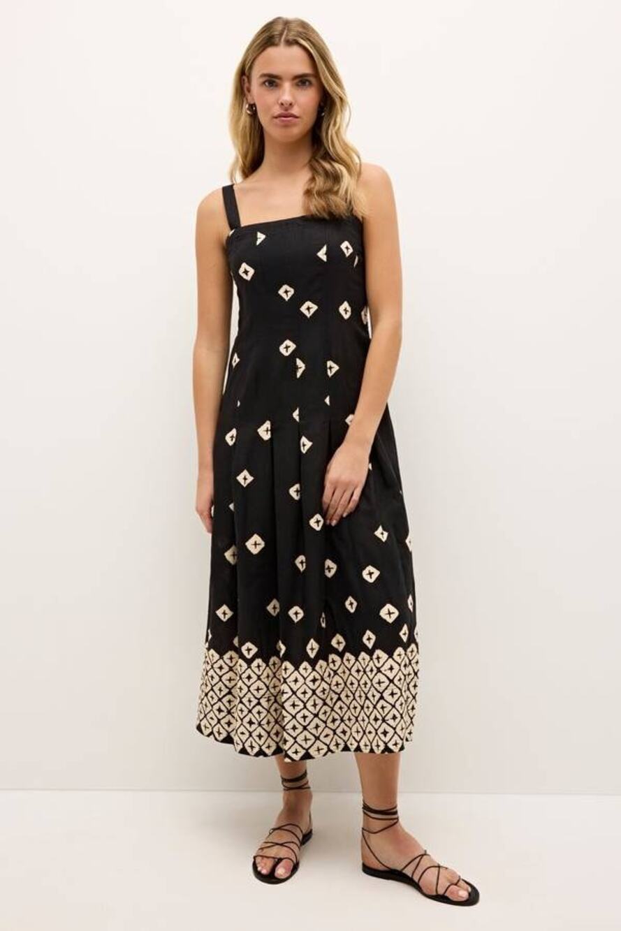 Marie Oliver Dixon Dress in Ceramic	8 NWT Quiet Luxury Resort Wear Coastal Chic